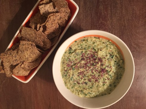 I choose Quinoa and Flax Seeds Chips and a sprinkle of Merlot Salt on top